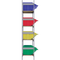 Wide Span Shelving with Jumbo Plastic Bins, Steel, Boltless, 800 lbs. Capacity, 66" W x 72" H x 18" D NRZ Safety Inc.
