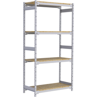 Wide Span Record Storage Shelving, Steel, 4 Shelves, 42" W x 18" D x 84" H NRZ Safety Inc.