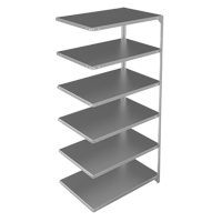 Shelving Unit, Galvanized Steel, Slotted Angle, 400 lbs. Capacity, 36" W x 72" H x 24" D NRZ Safety Inc.