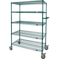 Wire Shelf Push Cart, Epoxy Finish, 36" x 69" x 24", 600 lbs. Capacity NRZ Safety Inc.