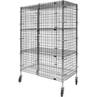 Security Cart, Chrome Plated, 48" x 69" x 24", 500 lbs. Capacity NRZ Safety Inc.