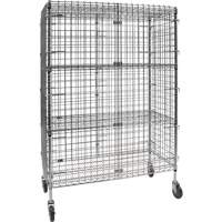 Security Cart, Chrome Plated, 48" x 69" x 24", 500 lbs. Capacity NRZ Safety Inc.