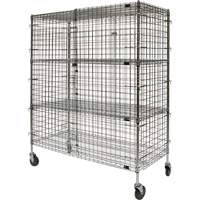 Security Cart, Chrome Plated, 60" x 69" x 24", 500 lbs. Capacity NRZ Safety Inc.