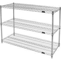 Heavy-Duty Chromate Wire Shelving, 3 Tiers, 30" W x 33" H x 14" D NRZ Safety Inc.