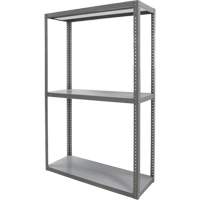 Heavy-Duty Shelving, Steel, Bolted, 3000 lbs. Capacity, 36" W x 72" H x 18" D NRZ Safety Inc.
