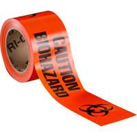 Ruban pour barricade, Anglais, 3" la x 200' lo, 3 mils, Noir/orange NRZ Safety Inc.