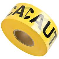 Rubans pour barricades, Anglais, 3" la x 1000' lo, 3 mils, Noir sur jaune NRZ Safety Inc.