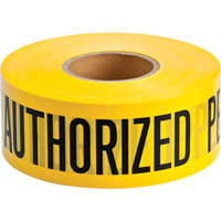 Rubans pour barricades, Anglais, 3" la x 1000' lo, 2 mils, Noir sur jaune NRZ Safety Inc.