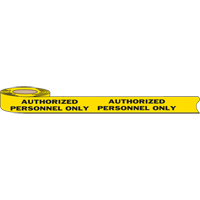 Rubans pour barricades, Anglais, 3" la x 1000' lo, 2 mils, Noir sur jaune NRZ Safety Inc.