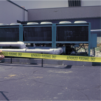 Rubans pour barricades, Anglais, 3" la x 1000' lo, 2 mils, Noir sur jaune NRZ Safety Inc.