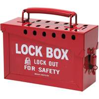 Coffret de s&eacute;curit&eacute; portatif en m&eacute;tal, Rouge NRZ Safety Inc.