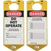 Labeled Lockout Hasps, Yellow NRZ Safety Inc.