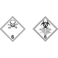 TDG Shipping Labels, Class 6.1, Toxic Substances, Paper NRZ Safety Inc.