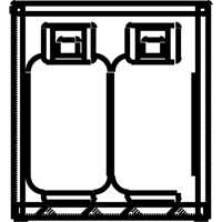 Armoires en aluminium pour bouteilles GPL, nbre de bouteilles: 4, 30" , 32" , 33-1/2" , Argent NRZ Safety Inc.