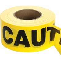 Rubans pour barricades, Anglais, 3" la x 1000' lo, 2 mils, Noir sur jaune NRZ Safety Inc.