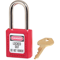Zenex Padlocks, Safety Padlock, Keyed Different, Thermoplastic, 1-1/2" Width NRZ Safety Inc.
