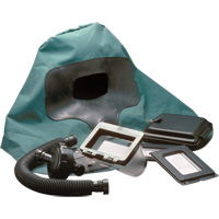 Respirateur &agrave; adduction d'air Abrasi-Blast complet, Moyen, Coiffe souple, Bavette Simple NRZ Safety Inc.