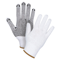 Gants tricot&eacute;s &agrave; pois, Poly/coton, Un c&ocirc;t&eacute;, Calibre 7, Grand NRZ Safety Inc.