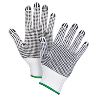 Gants tricot&eacute;s deux c&ocirc;t&eacute;s &agrave; pois, Poly/coton, Deux c&ocirc;t&eacute;s, Calibre 7, Moyen NRZ Safety Inc.