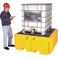 GRV Spill Pallet Plus sans drain, Capacit&eacute; de d&eacute;versement 365 gal. US, 62" x 62" x 28" NRZ Safety Inc.