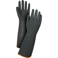 Heavyweight Chemical-Handling Gloves, Size Large/9, 18" L, Rubber Latex, 30-mil NRZ Safety Inc.