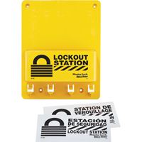 Compact Lockout Station, None Padlocks, 4 Padlock Capacity, Padlocks Not Included NRZ Safety Inc.