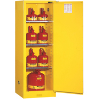 Sure-Grip&reg; EX Slimline Flammable Safety Cabinet, 22 gal., 1 Door, 23.25" W x 65" H x 18" D NRZ Safety Inc.