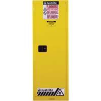 Sure-Grip&reg; EX Slimline Flammable Safety Cabinet, 22 gal., 1 Door, 23.25" W x 65" H x 18" D NRZ Safety Inc.