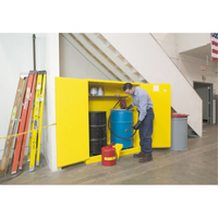 Sure-Grip&reg; EX Vertical Drum Storage Cabinets, 110 US gal. Cap., 2 Drums, Yellow NRZ Safety Inc.