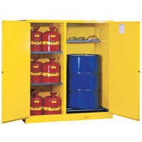 Sure-Grip&reg; EX Double-Duty Safety Cabinets, 115 US gal. Cap., 13 Drums, Yellow NRZ Safety Inc.