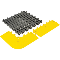 ErgoDeck&reg; General Purpose No. 564 Matting, PVC, 1-1/2' W x 1-1/2' L, 7/8" Thick, Charcoal NRZ Safety Inc.