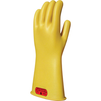 Yellow Natural Rubber Insulating Gloves, ASTM Class 0, Size 8, 14" L NRZ Safety Inc.