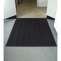 Waterhog&reg; Eco Elite Matting, Wiper/Scraper, 6' x 6' x 3/8", Black Smoke NRZ Safety Inc.