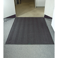 Waterhog&reg; Eco Elite Matting, Wiper/Scraper, 3' x 5' x 3/8", Grey Ash NRZ Safety Inc.