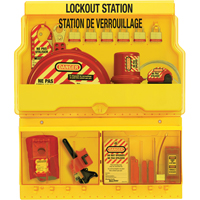Deluxe Lockout Stations, Aluminum Padlocks, 32 Padlock Capacity, Padlocks Included NRZ Safety Inc.
