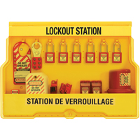 Electrical Focus Lockout Stations, Thermoplastic Padlocks, 16 Padlock Capacity, Padlocks Included NRZ Safety Inc.