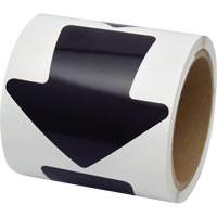 D&eacute;calcomanie en couleur pour le marquage des planchers, Fl&egrave;che, 4" lo x 4" la, Noir, Vinyle NRZ Safety Inc.