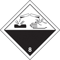 &eacute;tiquettes d'exp&eacute;dition TMD, Classe 8, Corrosifs, Papier NRZ Safety Inc.