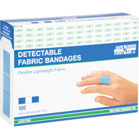 Bandages, Rectangular/Square, 3", Fabric Metal Detectable, Sterile NRZ Safety Inc.