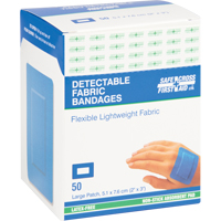 Bandages, Rectangular/Square, 3", Fabric Metal Detectable, Sterile NRZ Safety Inc.