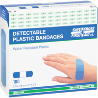 Bandages, Rectangular/Square, 3", Plastic Metal Detectable, Sterile NRZ Safety Inc.