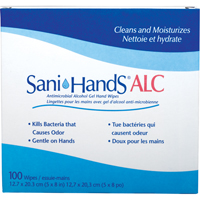 Lingettes antimicrobiennes pour les mains Sani-Hands ALC, Pochette NRZ Safety Inc.
