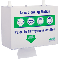 Postes en M&eacute;tal Pour Le Nettoyage De Verres - Deux Boutielle De Solution 500ml Et 1 Boîte De Serviettes, M&eacute;tal, 10,5" lo x 5,5" p x 6,3" h NRZ Safety Inc.