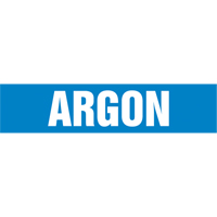 "Argon" Pipe Marker, Self-Adhesive, 4" H x 24" W, White on Blue NRZ Safety Inc.