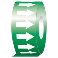 &eacute;tiquette de tuyauterie, 108', Blanc/vert NRZ Safety Inc.