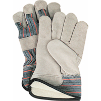 Gants d'ajusteur doubl&eacute;s pour l'hiver, Grand, Paume en Cuir de vache refendu, Doublure en Molleton de coton NRZ Safety Inc.