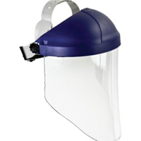 Harnais de t&ecirc;te avec visi&egrave;re, Polycarbonate, Suspension Rochet NRZ Safety Inc.