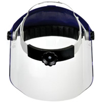 Harnais de t&ecirc;te avec visi&egrave;re, Polycarbonate, Suspension Rochet NRZ Safety Inc.