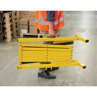 Expandable Barrier, 37" H x 11' L, Black/Yellow NRZ Safety Inc.