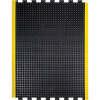 Tapis antifatigue en d&ocirc;me, &agrave; bulles, 3' x 4' x 1/2", Noir, Caoutchouc NRZ Safety Inc.